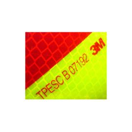 BANDES ALTERNÉES ROUGE/JAUNE DROITE 0,914xMÈTRE LINÉAIRE